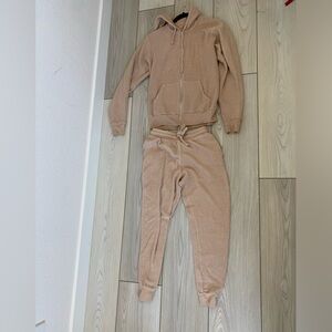 Sherpa fleece sweatsuit set